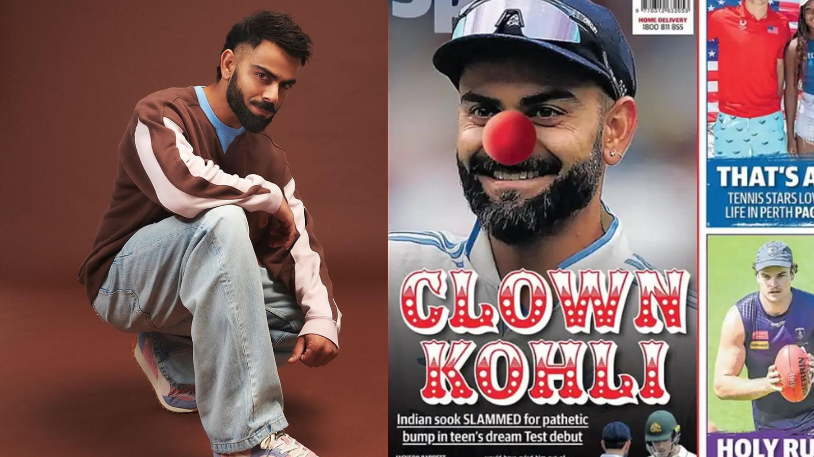 Virat Kohli Branded “Clown” by Australian Media Over Sam Konstas Incident